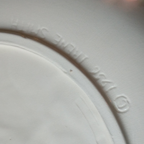 Mid Century Blue Floral Plate Iris Serveware or Decor 1956 Irene Smith Plate - Picture 5 of 5